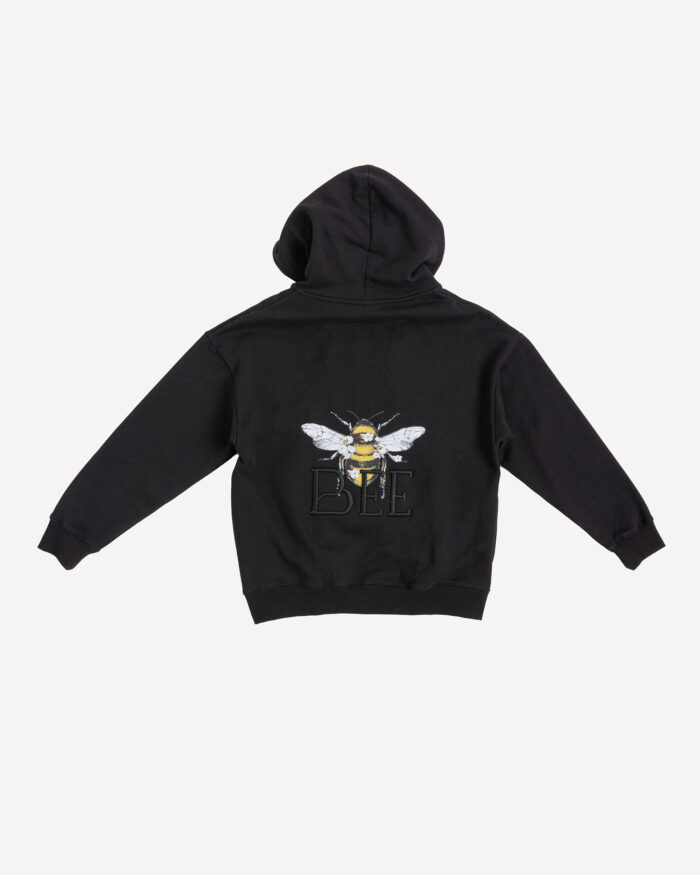 Fleece Cozy HOODIE Black Unisex - Image 4