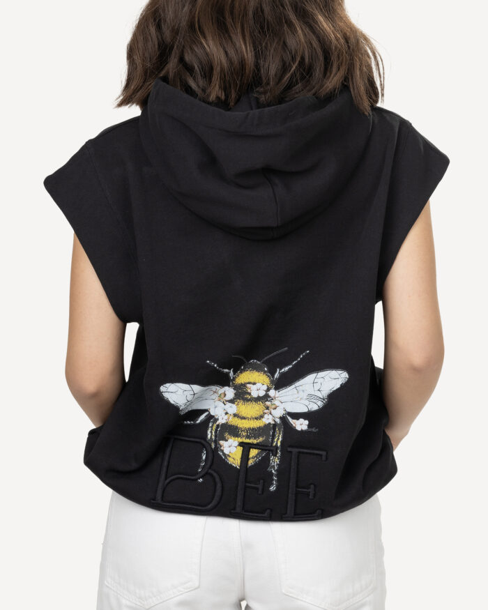 CHILL VEST Hoodie Black - Image 2